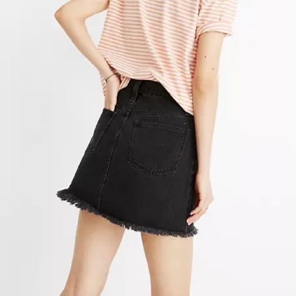 NWT Madewell Rigid Denim A-line Mini Jean Skirt 26 - Picture 3 of 9